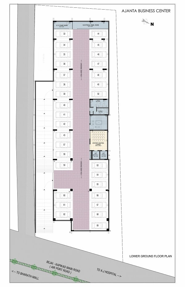 Ajanta Commercial Lower Ground Floor Plan